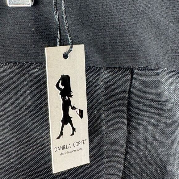 Daniela Corte Black Tonal Stripe Total Zip Mini Skirt Sz XS - Picture 4 of 7